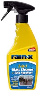 Rain-X 2-in-1 Glass Cleaner + Rain Repellent – Streak-Free Shine & Advanced...