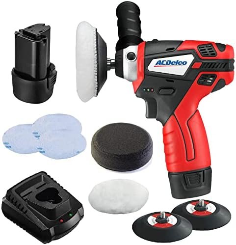 ACDelco G12 Series 12V Cordless 3" Mini Polisher Tool Set with 2 Li-ion... (ACDelco Tools)
