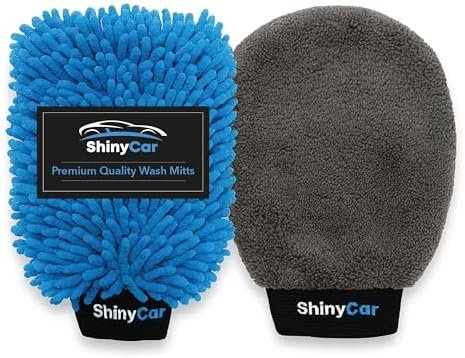ShinyCar® UK: Premium 2x Professional Car Wash Mitts: Microfibre Noodle...