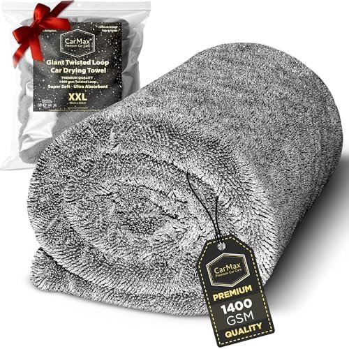 CarMax® - Original Twisted Loop Car Drying Towel - Double-Sided XXL - 90cm x... (Carmax Premium Car Care)