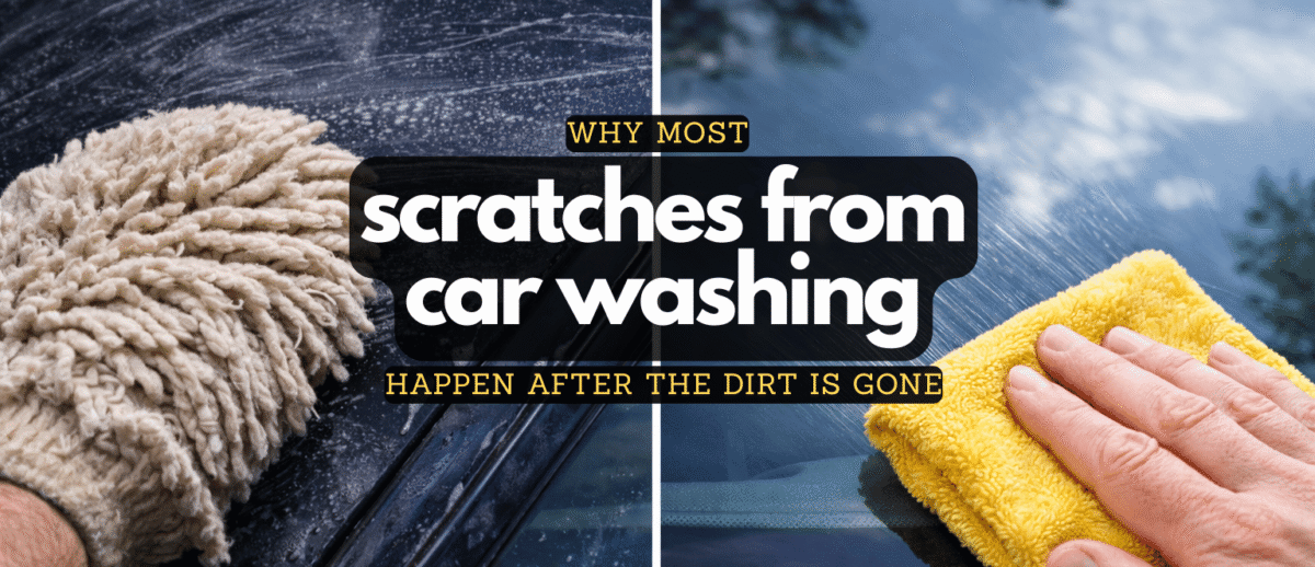 washing a blue car without scratching it