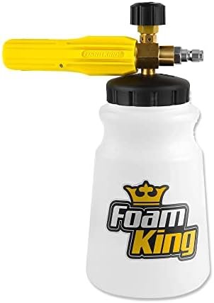 Foam King Foam Cannon Pressure Washer, Soap Cannon Car Wash Sprayer Gun - Wide Neck Adjustable (Clean Car USA)