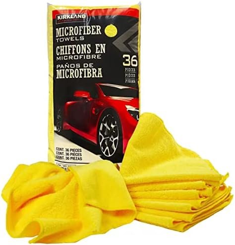 Kirkland Signature 713160 Ultra Plush Microfiber Towels 36 Pack, Yellow,H 40.6...