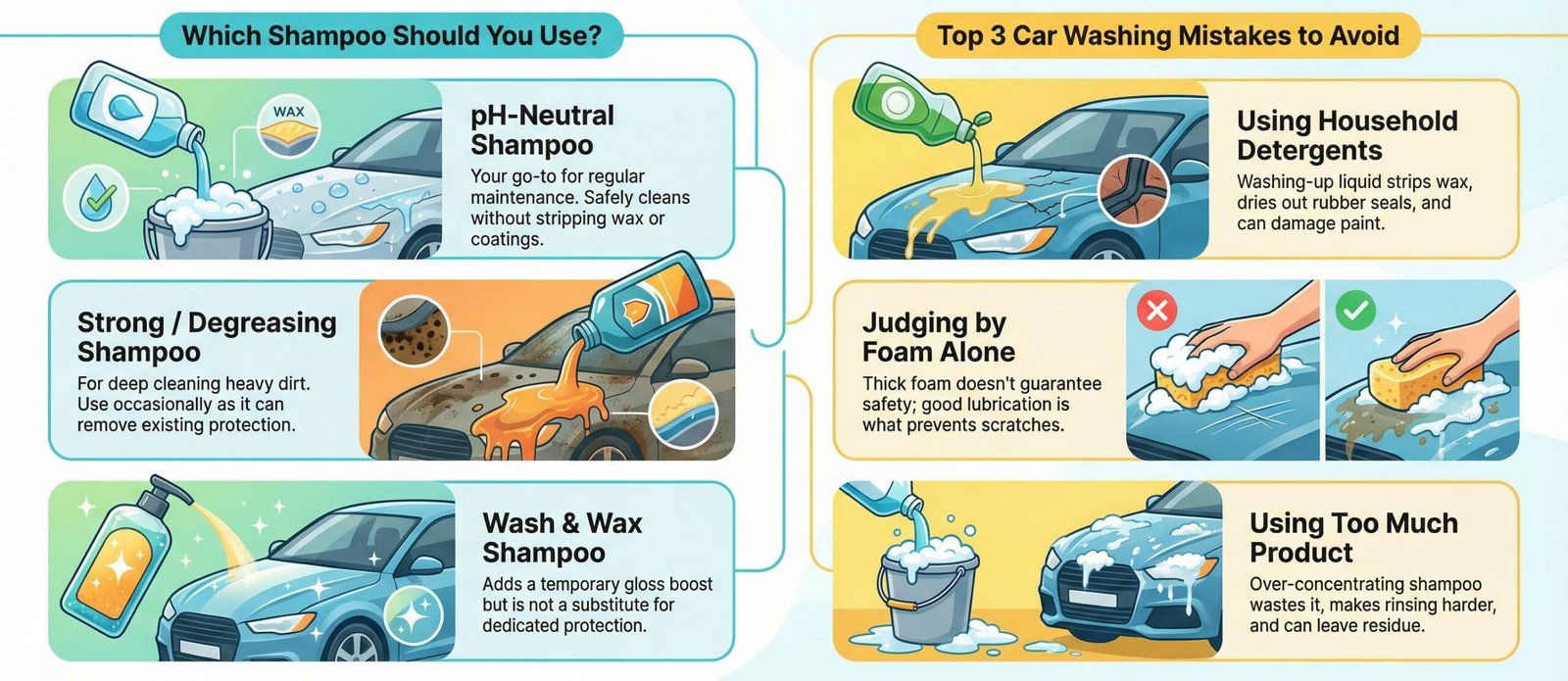 car shampoo infographic