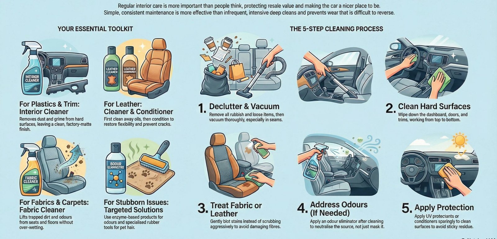 interior cleaning inforgraphic