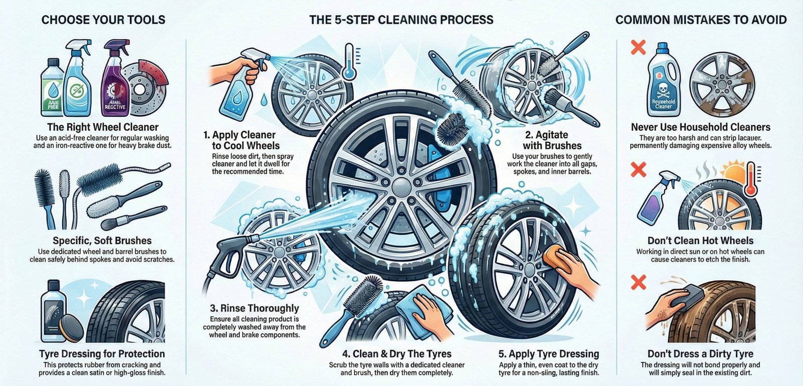 wheel cleaning infographic