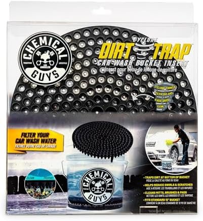 Chemical Guys Cyclone Dirt Trap Car Wash Bucket Insert - 12 in Black Filter...