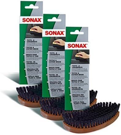 SONAX 3 x 04167410 Textile & Leather Brush Textile Brush