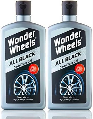 Wonder Wheels All Black Gloss Tyre Gel 500ml x 2 - Wipe On High Gloss Finish