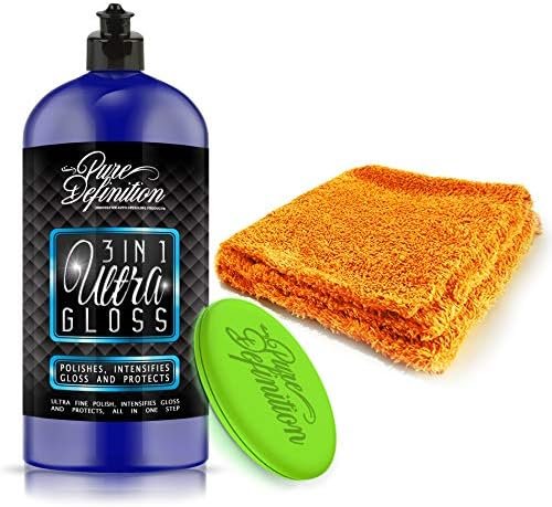 Pure Definition Car Polish & Wax, 3 In 1 Ultra Gloss Scratch Remover and...