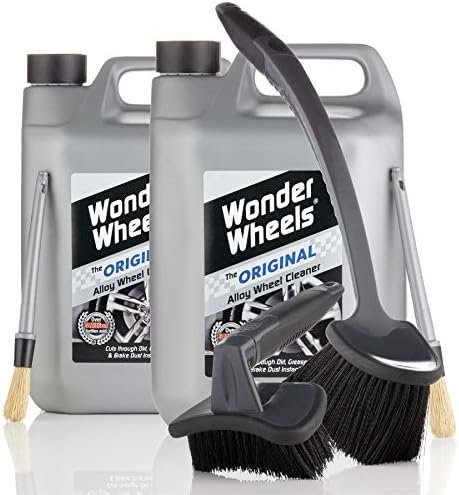 Wonder Wheels Alloy Wheel Cleaner 5L x 2 - plus FREE Wheel Brush Kit