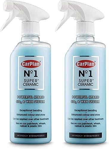 No.1 Set of 2 Super Ceramic Hybrid Si02 Car Wax Spray Coating 600ml Powerful... (CarPlan)