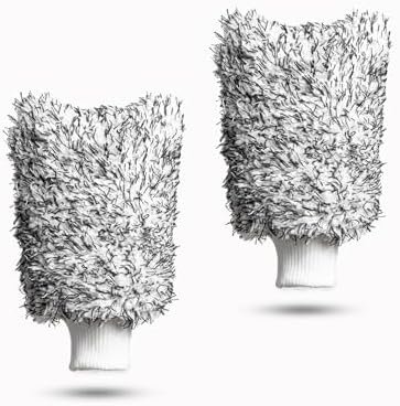 U4T Pair Of Microfiber Car Wash Mitts, Super-Absorbent, Anti-Swirl and... (GENERIC)