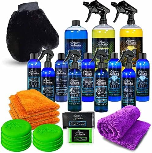 Pure Definition Car Detailing Kit Interior Cleaning Paintwork Polishing Wax...