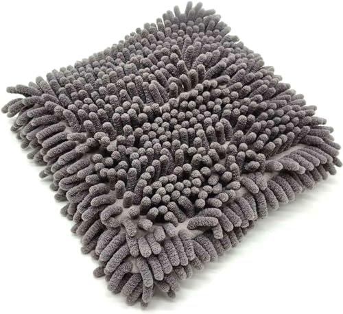 Super Absorbent Chenille Dog Wash/Dry Pad – 23cm x 23cm x 5cm – Ultra-Soft,... (Cyber Online Sales LTD)