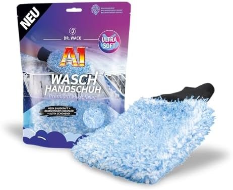 DR. WACK - A1 Car Wash Mitt - Premium Microfibre I Ultra Soft Microfibre Glove...