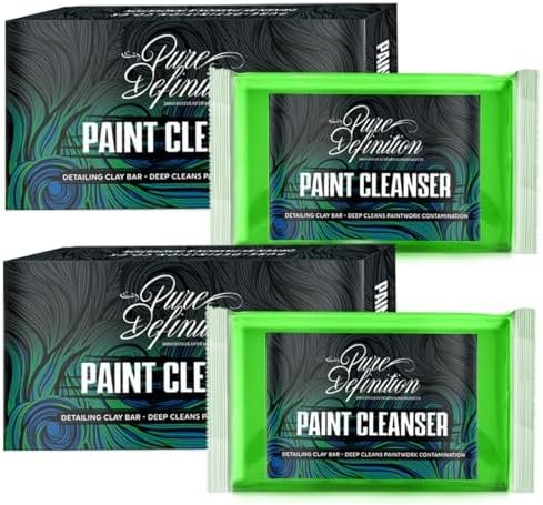 Pure Definition Car Clay Bar 2 x 100g Fine Grade Block Detailing Putty Clean &...