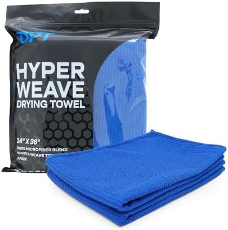 Optimum Hyper Weave Professional Waffle Weave Microfiber Towels for Drying Cars...