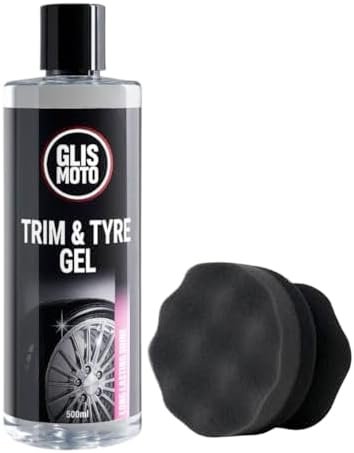 Glismoto Trim and Tyre Gel 500ml + Applicator, Restores and Protects Faded...
