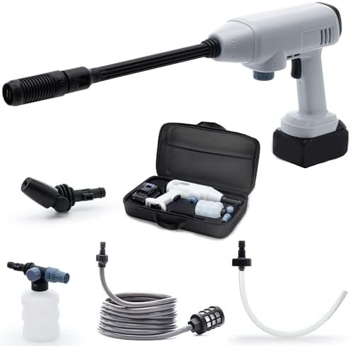 Portable Cordless Pressure Washer 725PSI: Mobile Wireless Power Washer with 21V... (Gtremulent)