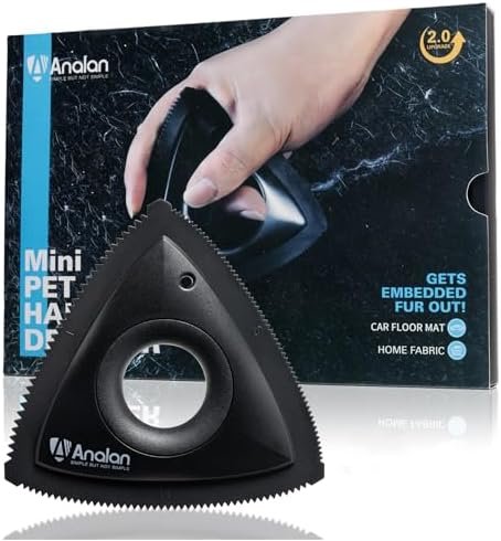 ANALAN Mini Pet Hair Remover Brush Animal Hair Removal Brush for Carpet,...